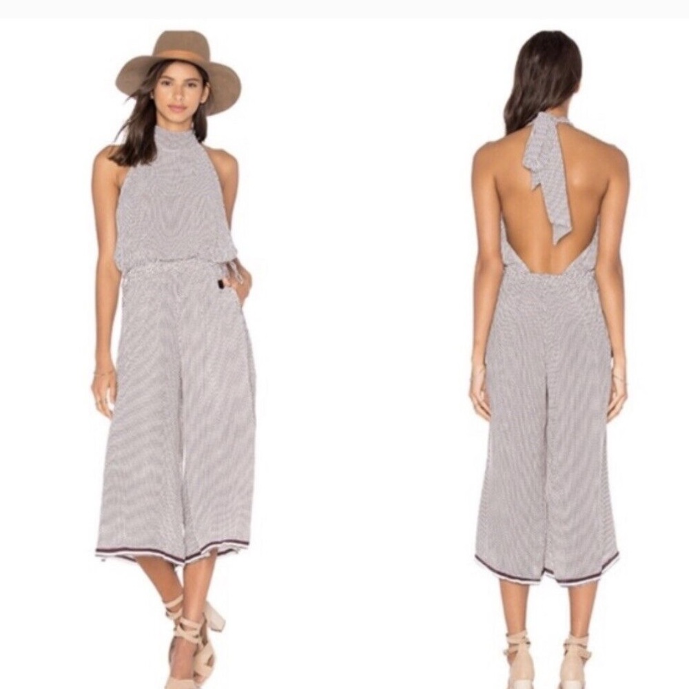 Faithfull the Brand Gray Halter Maxi jumpsuit